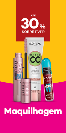 Produtos de maquilhagem com desconto até 30% sobre preço de Venda ao Público Recomendado